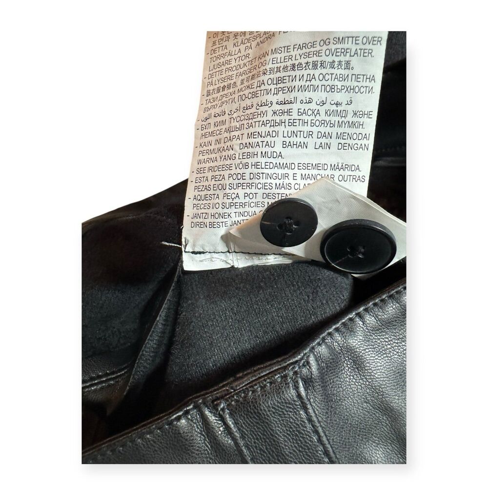 Zara Faux Leather FRANÇOISE‎ Full Length High-Waist Small Trousers Straight-Leg - Picture 5 of 5